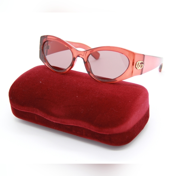 NEW GUCCI SUNGLASSES GG1401S 003 RED WOMEN EYEWEAR - Picture 2 of 12